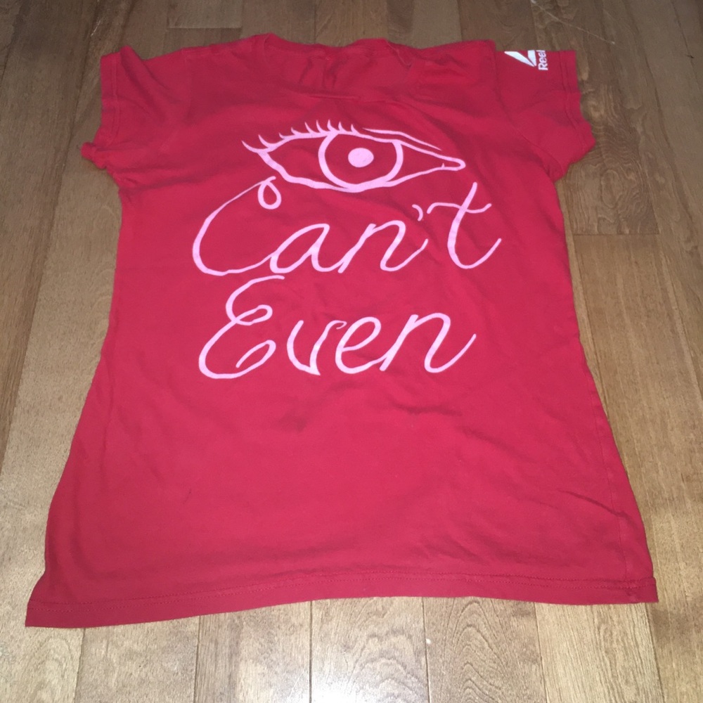 Eye can’t even/ Reebok tee